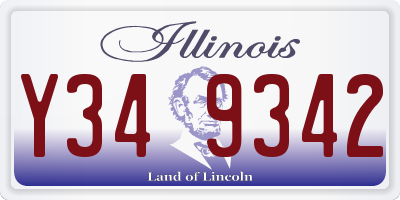 IL license plate Y349342
