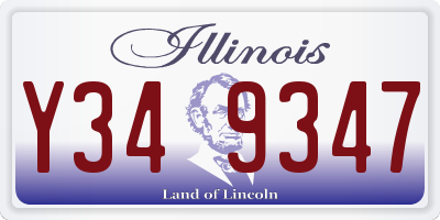 IL license plate Y349347