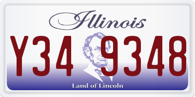 IL license plate Y349348