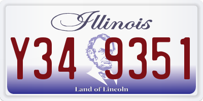 IL license plate Y349351