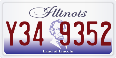 IL license plate Y349352