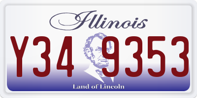 IL license plate Y349353