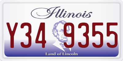 IL license plate Y349355