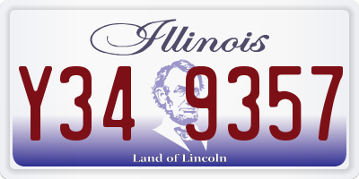 IL license plate Y349357