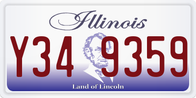 IL license plate Y349359