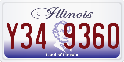 IL license plate Y349360