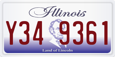 IL license plate Y349361