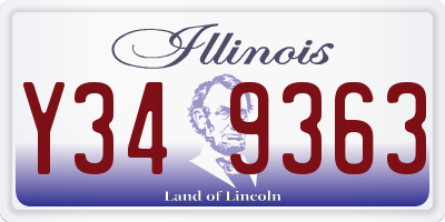 IL license plate Y349363