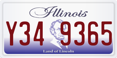 IL license plate Y349365