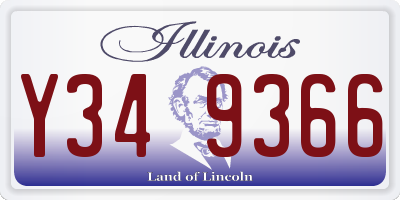 IL license plate Y349366