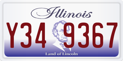 IL license plate Y349367