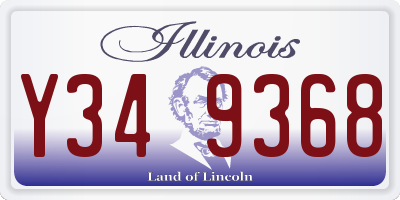 IL license plate Y349368