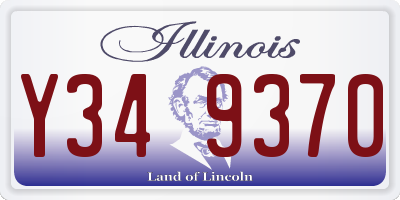 IL license plate Y349370
