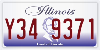 IL license plate Y349371