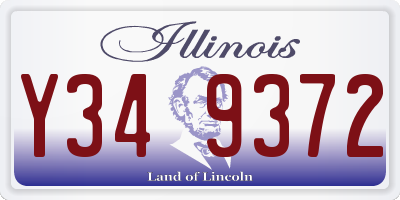 IL license plate Y349372