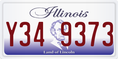IL license plate Y349373