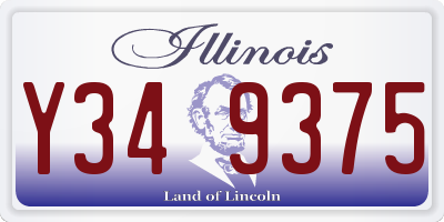 IL license plate Y349375