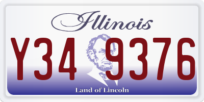 IL license plate Y349376