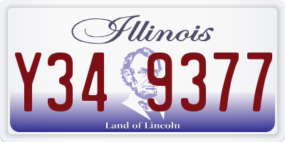IL license plate Y349377