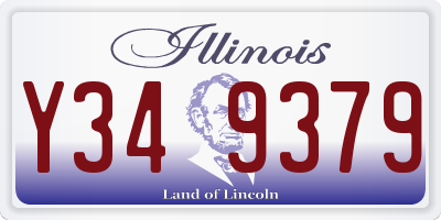 IL license plate Y349379