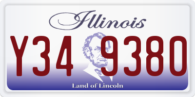 IL license plate Y349380