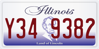 IL license plate Y349382