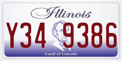 IL license plate Y349386