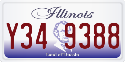 IL license plate Y349388