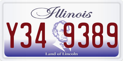 IL license plate Y349389