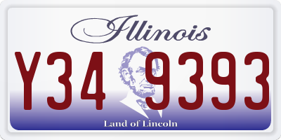 IL license plate Y349393
