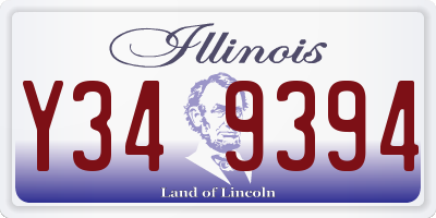 IL license plate Y349394