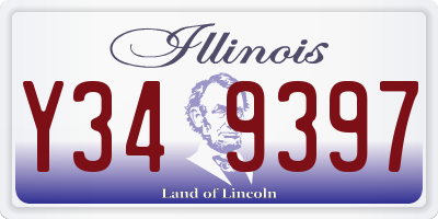 IL license plate Y349397