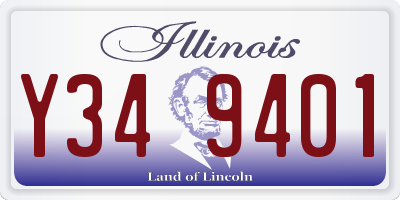 IL license plate Y349401