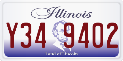 IL license plate Y349402
