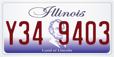 IL license plate Y349403