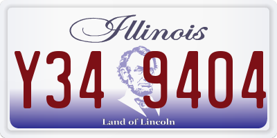 IL license plate Y349404