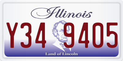 IL license plate Y349405