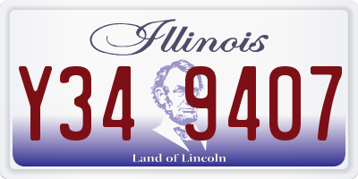 IL license plate Y349407