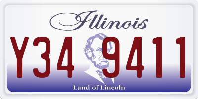 IL license plate Y349411
