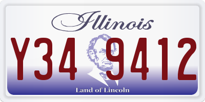 IL license plate Y349412