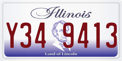 IL license plate Y349413