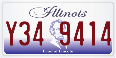 IL license plate Y349414