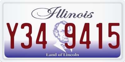 IL license plate Y349415