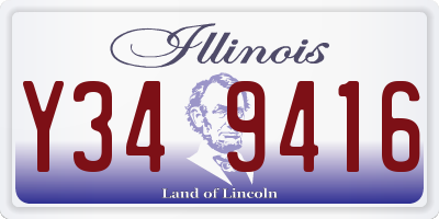 IL license plate Y349416