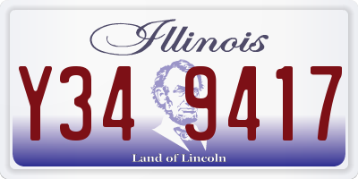 IL license plate Y349417
