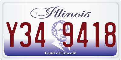 IL license plate Y349418