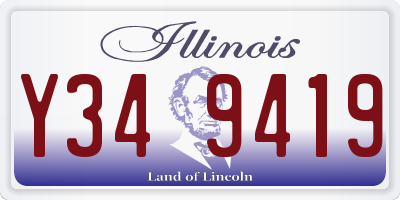 IL license plate Y349419