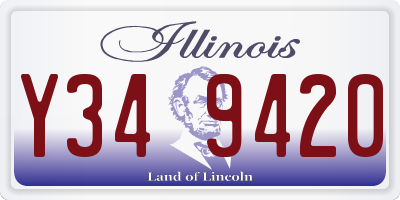 IL license plate Y349420
