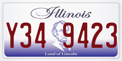 IL license plate Y349423