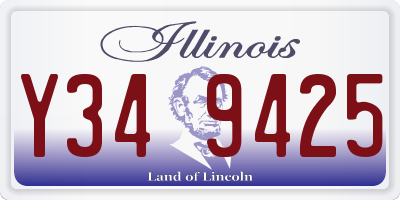 IL license plate Y349425